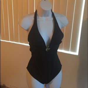 BCBG Bathing suit Size S Back with gold hookup